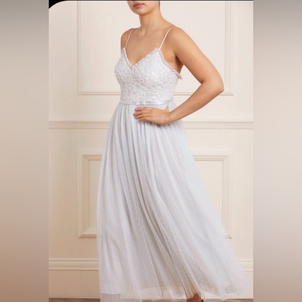 Needle & Thread Light Blue Cami Ankle Dress